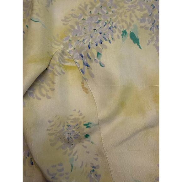 Thierry Mugler Vintage Floral Silk Suit Skirt Set Women’s Size 38 (8 US) Yellow - Picture 11 of 15